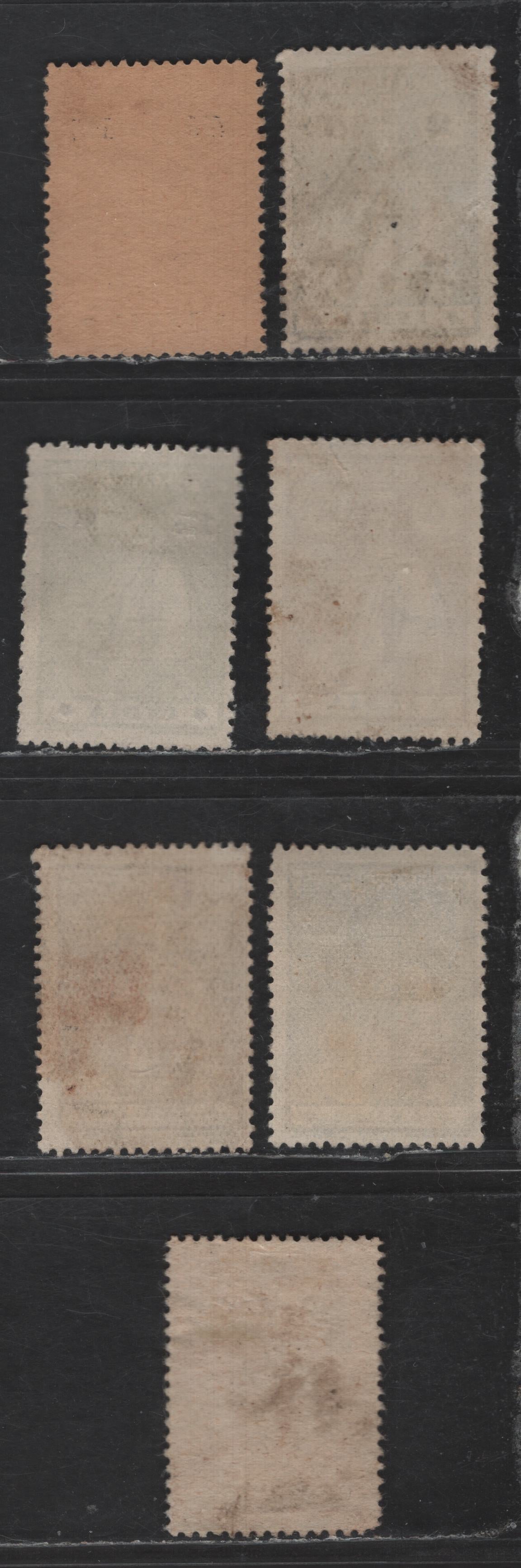 Lot 284 Portuguese India SC#366, 375h, 362, 357, 375b,f,i 1r - 2t Olive Brown - Deep Blue Ceres, 1914-1920 Ceres Issue, 7 Fine Used Singles, Chalky & Ordinary Paper, Perf 15x14