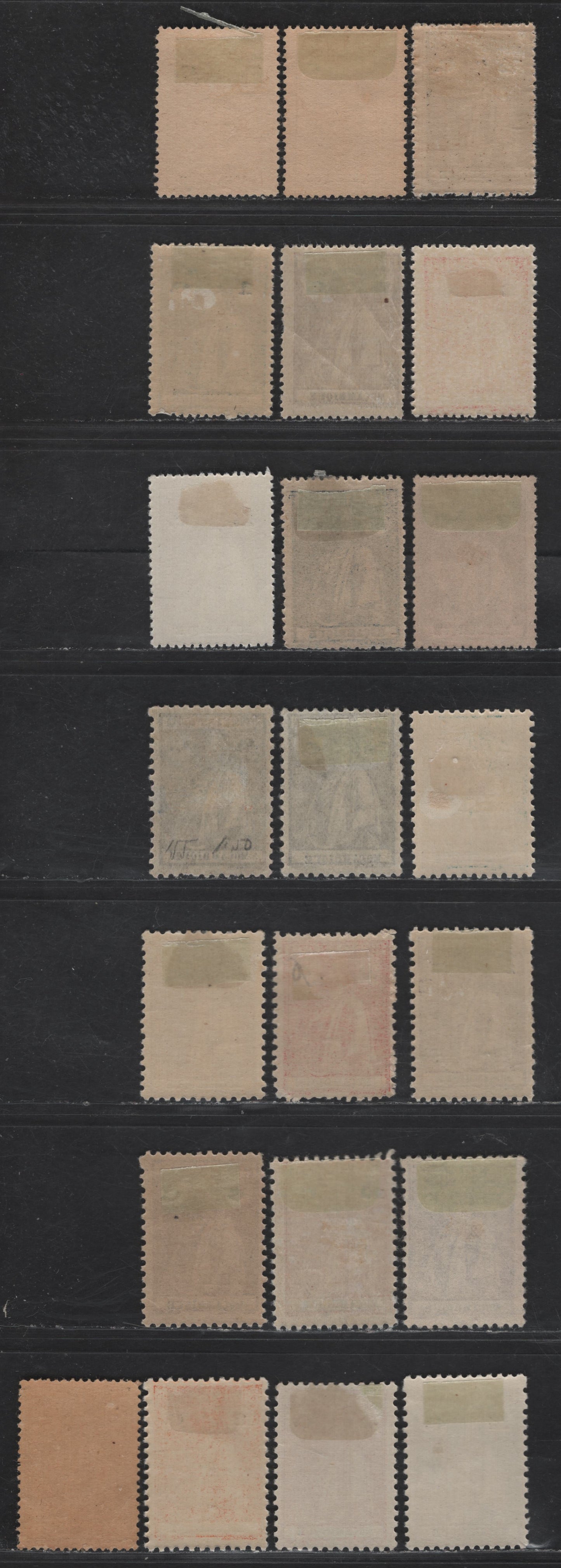 Lot 164 Mozambique SC#149, 154, 156, 167-170, 174-175, 178, 182-186, 188-191A,E,O 1/4c - 50c Olive Brown - Light Violet Ceres, 1914-1926 Ceres Issues, 22 F/VFOG & Unused Singles, Chalky & Ordinary Paper, Perf 14 & 12x11.5
