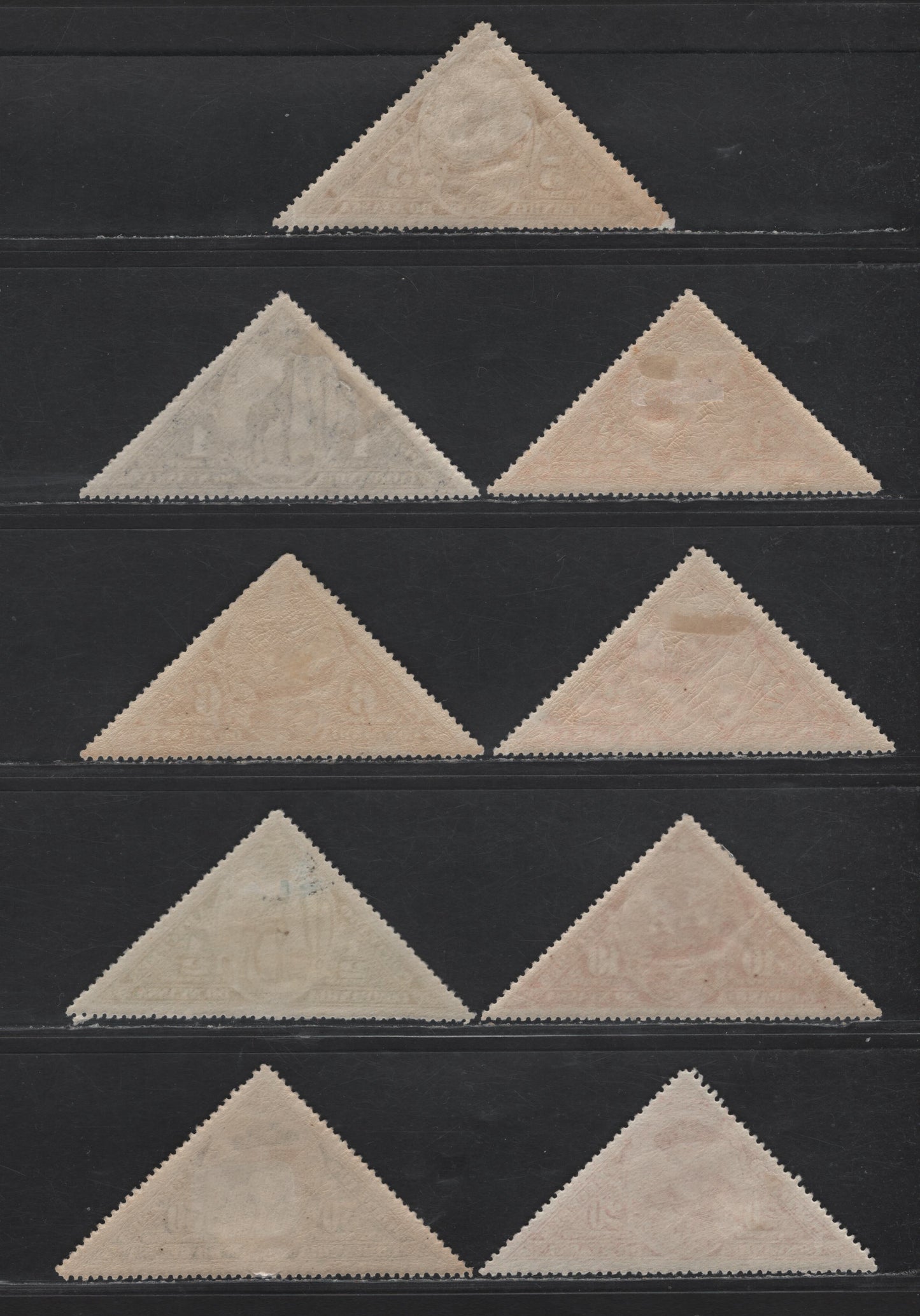 Nyassa SC#J1-J9 1c - 50c Gray Black - Blackish Brown Zebras - Vasco da Gama, 1924 Postage Dues, 9 VFOG Singles