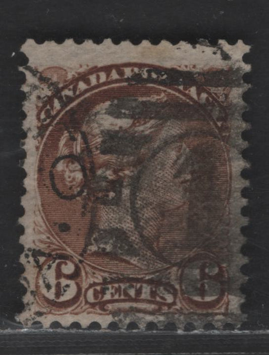 Lot 343 Canada SC#43a 6c Deep Brown (Chocolate) Queen Victoria, 1870-1893 Small Queen Issue, A Fine Used Single, Perf 12x12.2, Late Montreal, Paper 2O-N