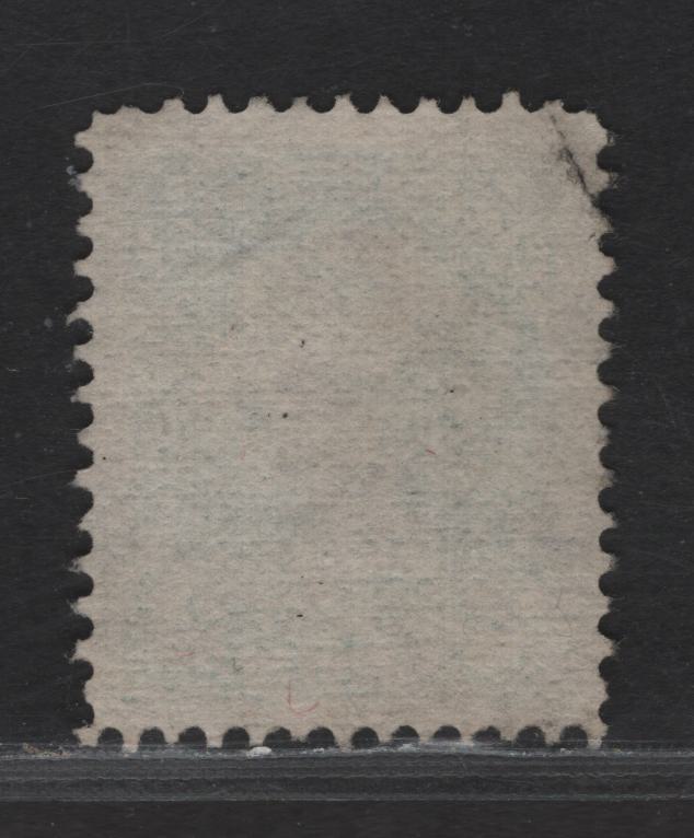 Lot 351 Canada SC#36d 2c Blue Green Queen Victoria, 1870-1893 Small Queen Issue, A Very Fine Used Single, Mid Montreal Printing Perf 12.2 Paper MM-B, Heavyish Grid Cancel, Lovely Large Margins, Position Dot At Lower Left