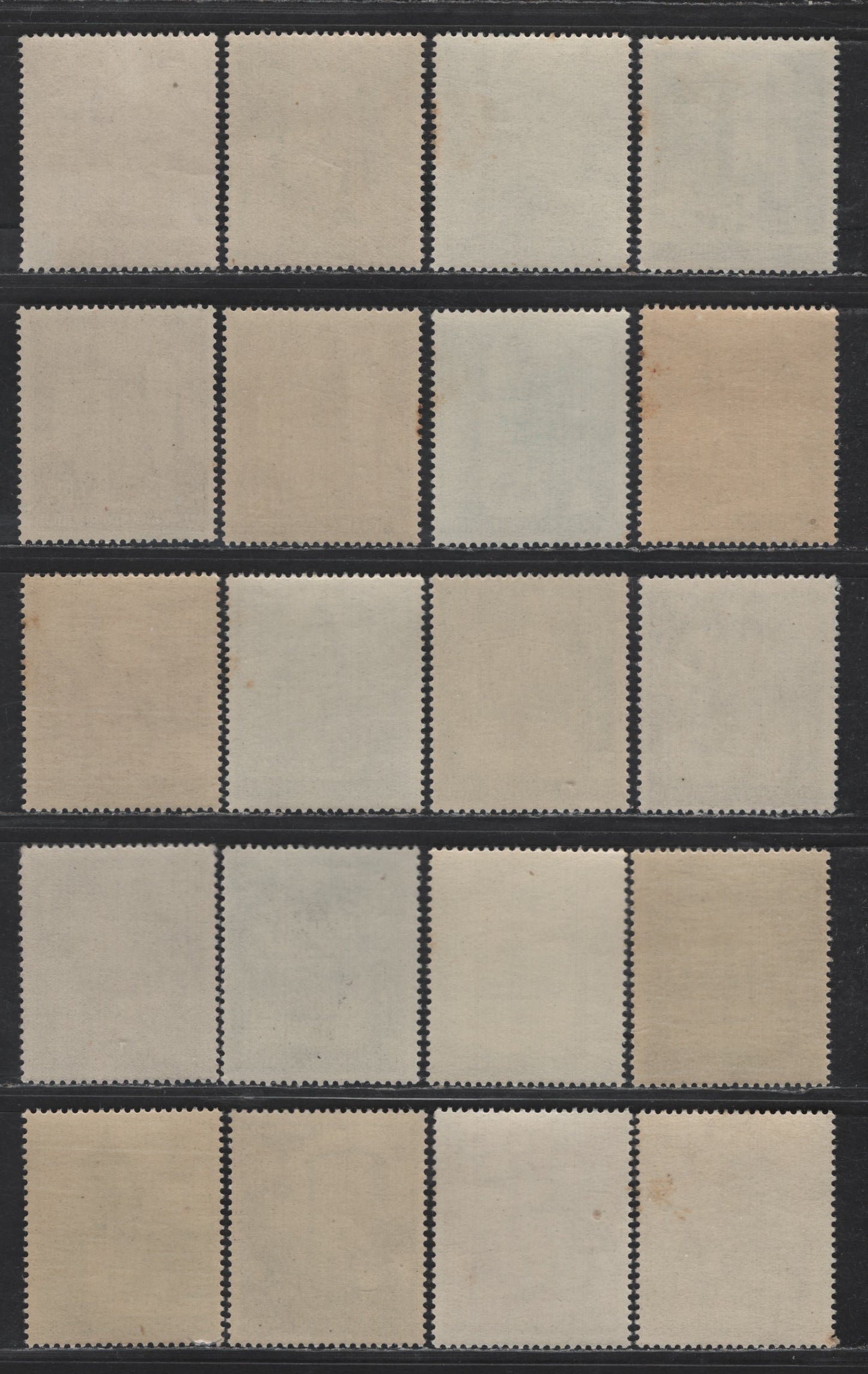 Lot 130 Poland - German Occupation SC#N56-N64, N66-N71 6g on 1z Brown - Rose Lake Buildings, 1940-1941 Pictorial Definitives, 20 F/VFNH Singles, Shade Variations