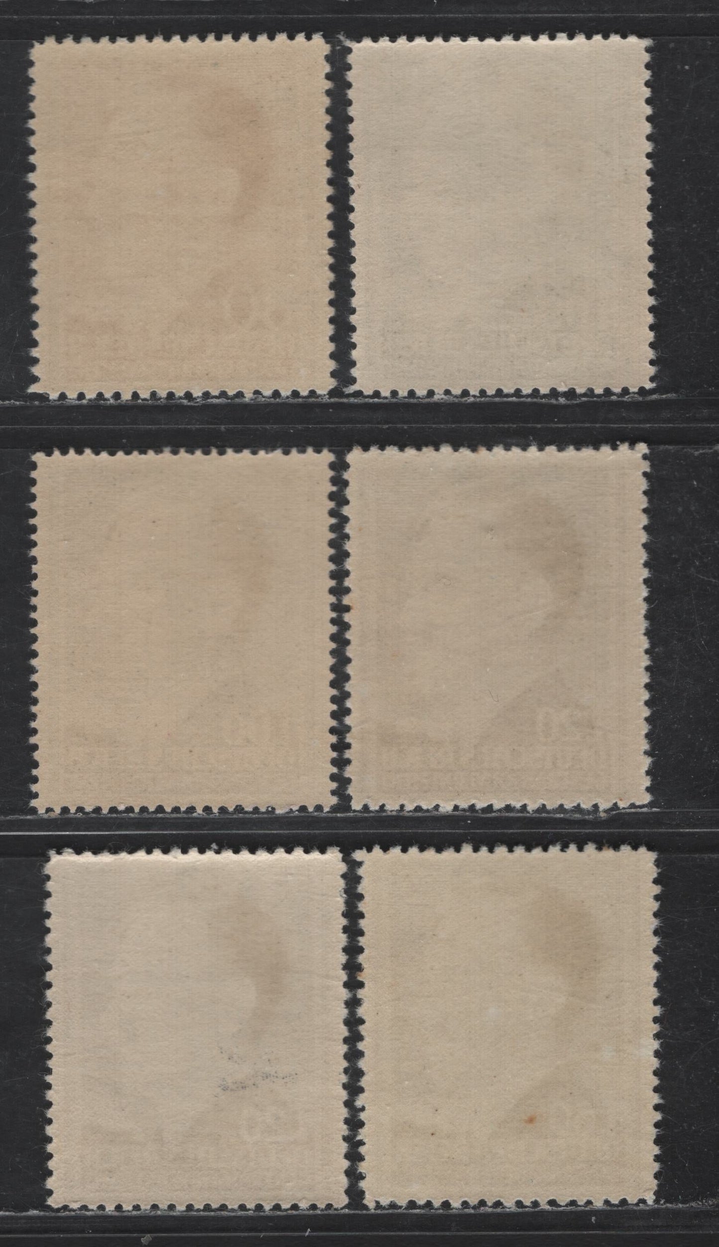 Lot 148 Poland - German Occupation SC#N93, N94-a, N95-a, N96 80g - 1.60z Dark Red Violet - Blue Violet Hitler, 1942-1944 Engraved Hitler Head Issue, 6 F/VFNH Singles