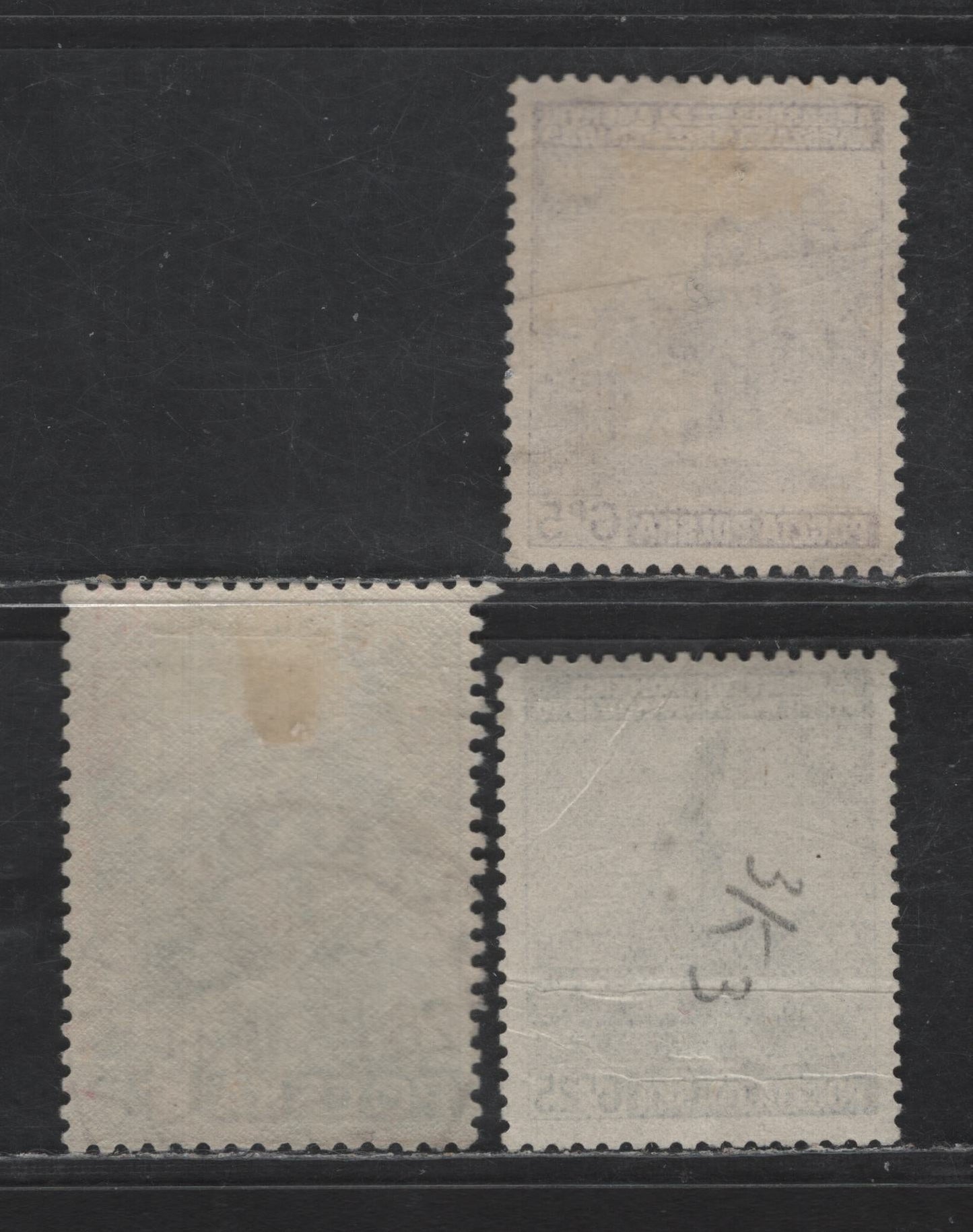 Lot 168 Poland SC#3K1, 3K3, 3KB1 5g - 1z+2z Rose Violet - Slate Green Armored Tank - Heroic Defenders of Warsaw, 1941-1943 Exile Gov't In Great Britain Issues, 3 Fine/Very Fine Used Singles, Semi Postal Is CTO