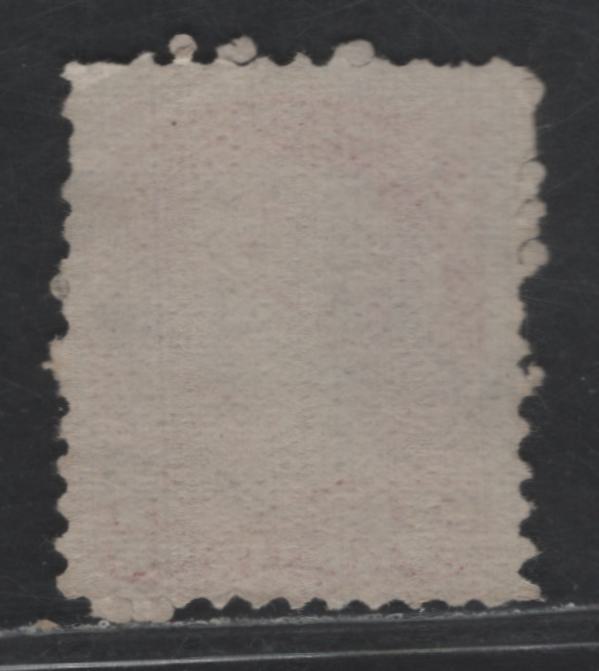 Lot 295 Canada #37a 3c Rose Queen Victoria, 1870-1893 Small Queen Issue, A Good Used Single, Paper FO-I, Small Corner Creat At Upper Left, Position Dot