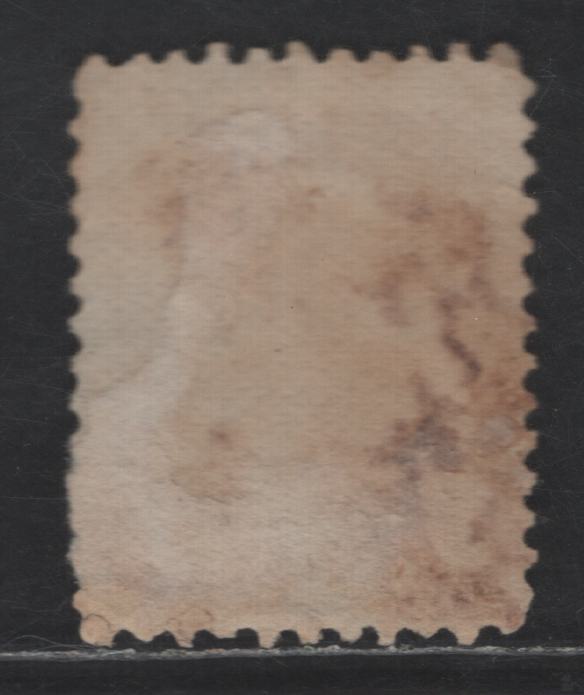 Lot 303 Canada #37ii 3c Dull Red Queen Victoria, 1870-1893 Small Queen Issue, A Fine Used Single, Early Montreal Printing, Paper EM-B, Circle Of Wedges Cork Cancel & Two Small Corner Creases, Position Dot