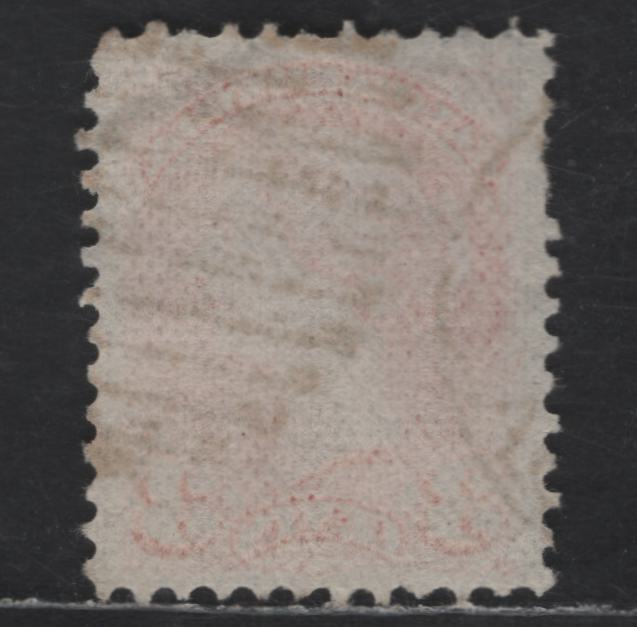 Lot 322 Canada #37iii 3c Orange Red Queen Victoria, 1870-1893 Small Queen Issue, A Fine Used Single, Mid Montreal Printing, Scarcer MM-O Paper, Position Dot