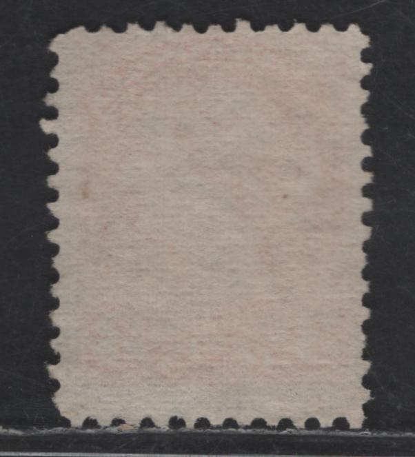 Canada #37iii 3c Red Orange Queen Victoria, 1870-1893 Small Queen Issue, A Fine Used Single, Mid Montreal Printing, Paper MM-Q, Perf 11.75x12, Position Dot