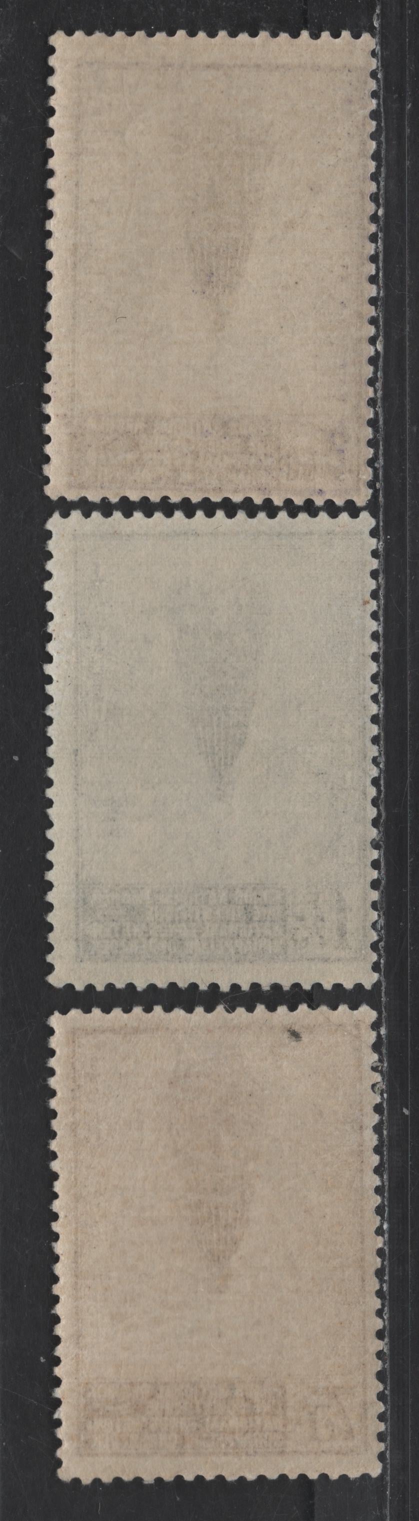 Lot 197 Belgium #251-253 75c-2.50fr Violet, 1932 Prof. Auguste Piccard's Ascents To The Stratosphere Issue, 3 F & VF NH Singles