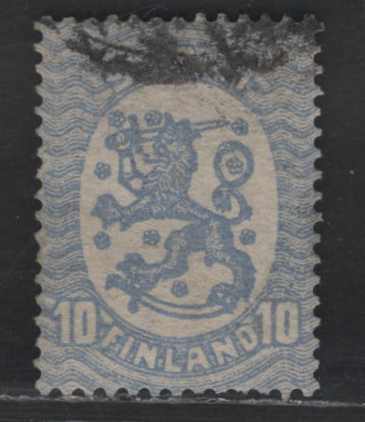 Lot 232 Finland #127var, Facit # 109vm2 10p Ultramarine, 1925-1929 Helsinki Issue, A Very Fine Used Single With Inverted Swastikas Watermark. Perf 14