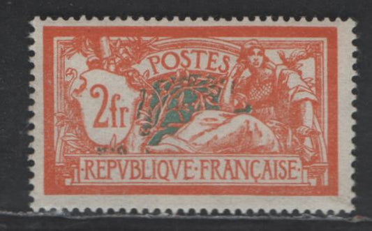 Lot 248A France #127 2fr Orange & Blue, 1900-1929 Libery & Rights Of Man Issue, A FNH Single