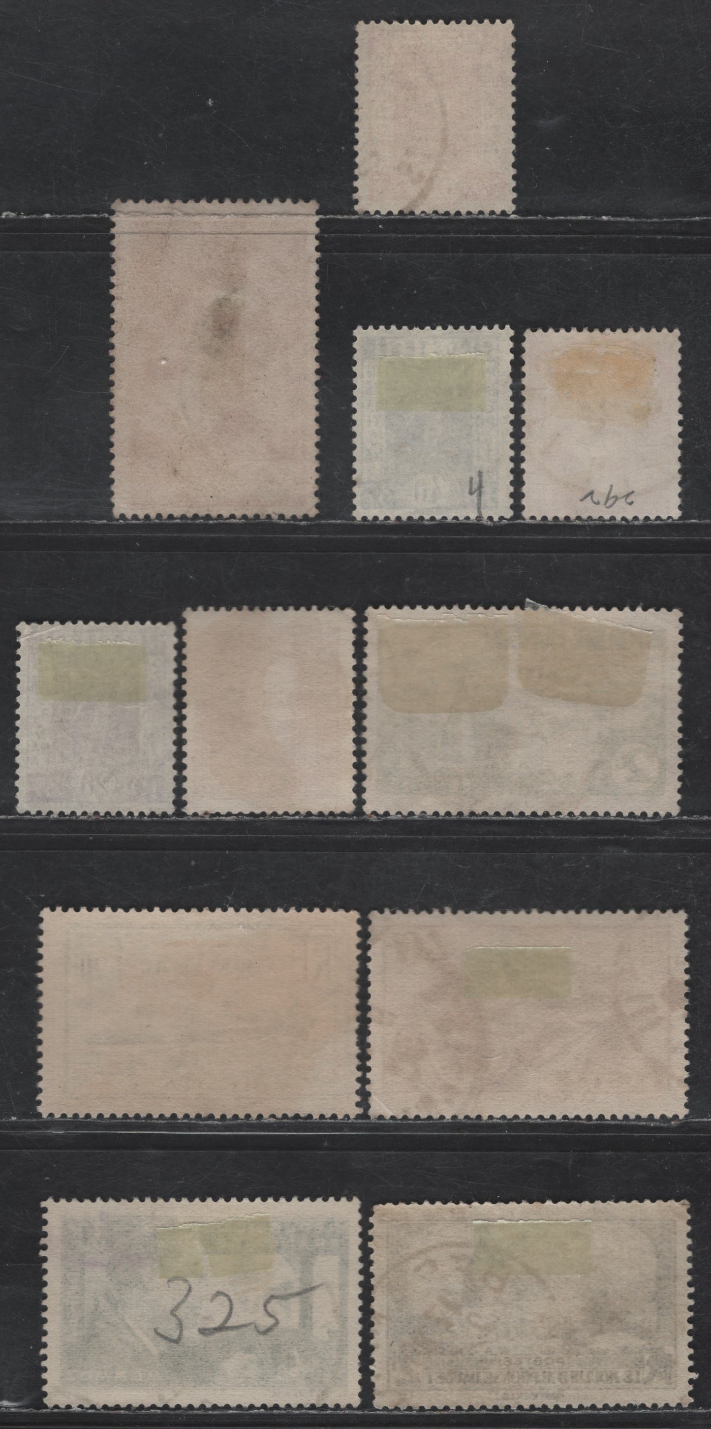 France #292, 299, 300, 304, 305, 307, 310, 315, 317-318, 325 75c Red Violet - 30c Dark Slate Green,1933 Authors - 1937 Mermoz Issues, 11 F & VF Used Singles
