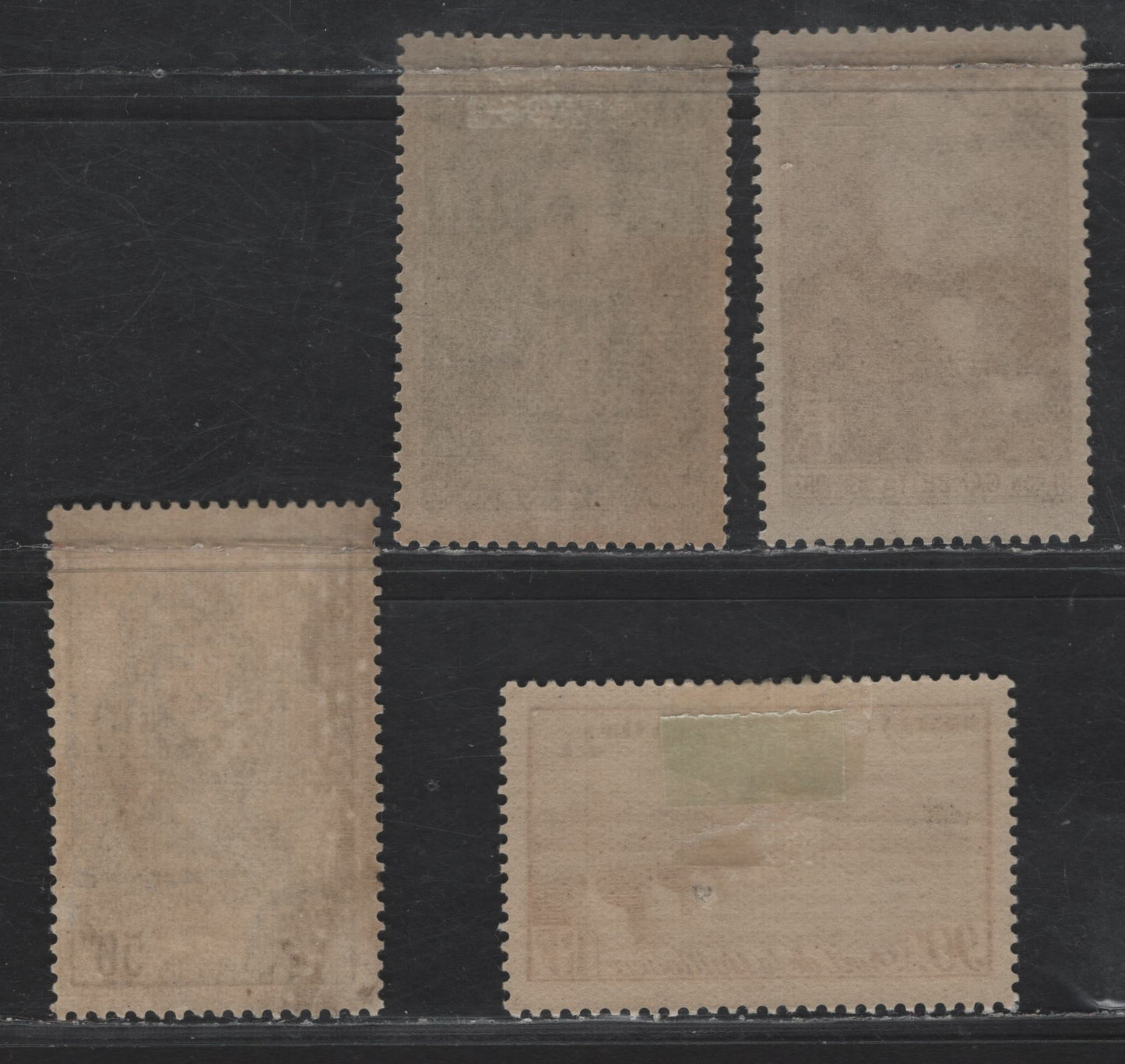 France #341, 351, 395-396 55c Dark Violet / 50fr Ultramarine,1938 Leon Gambetta - 1940 Georges Guynemer Issues,4 VFOG Singles