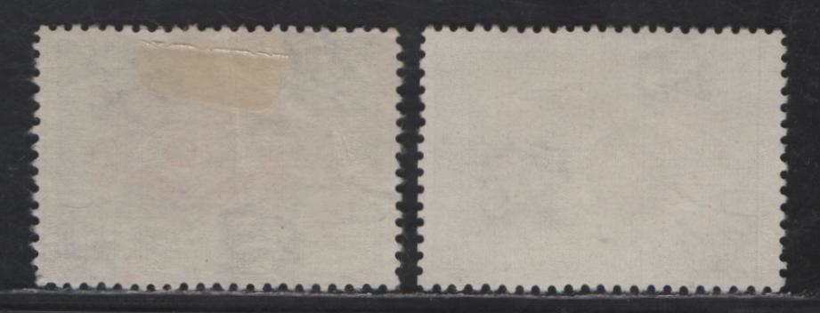 Lot 329 Greece #501var 20d On 50d Olive, 1946-1947 Surcharges Issue, 2 F & VF Used Singles Two Different Surcharge Varieties