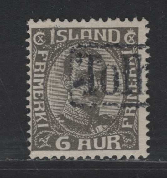 Lot 376 Iceland SC#113 6a Grey King Christian X, 1920-1922 King Christian X, A Fine Used Single