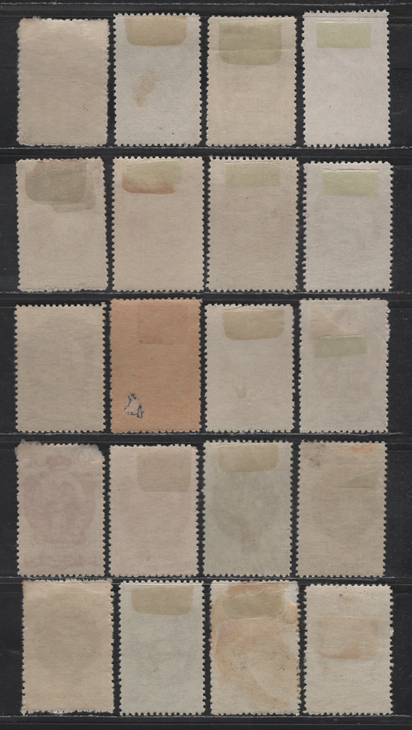 Lot 196 Liechtenstein SC#36-42 25h-1k Olive Green - Dull Violet Coat of Arms - Chapel of St. Mamertus, 1920 Coat of Arms Issue, 20 F/VFOG Singles, Perf 12.5, Additional Shades