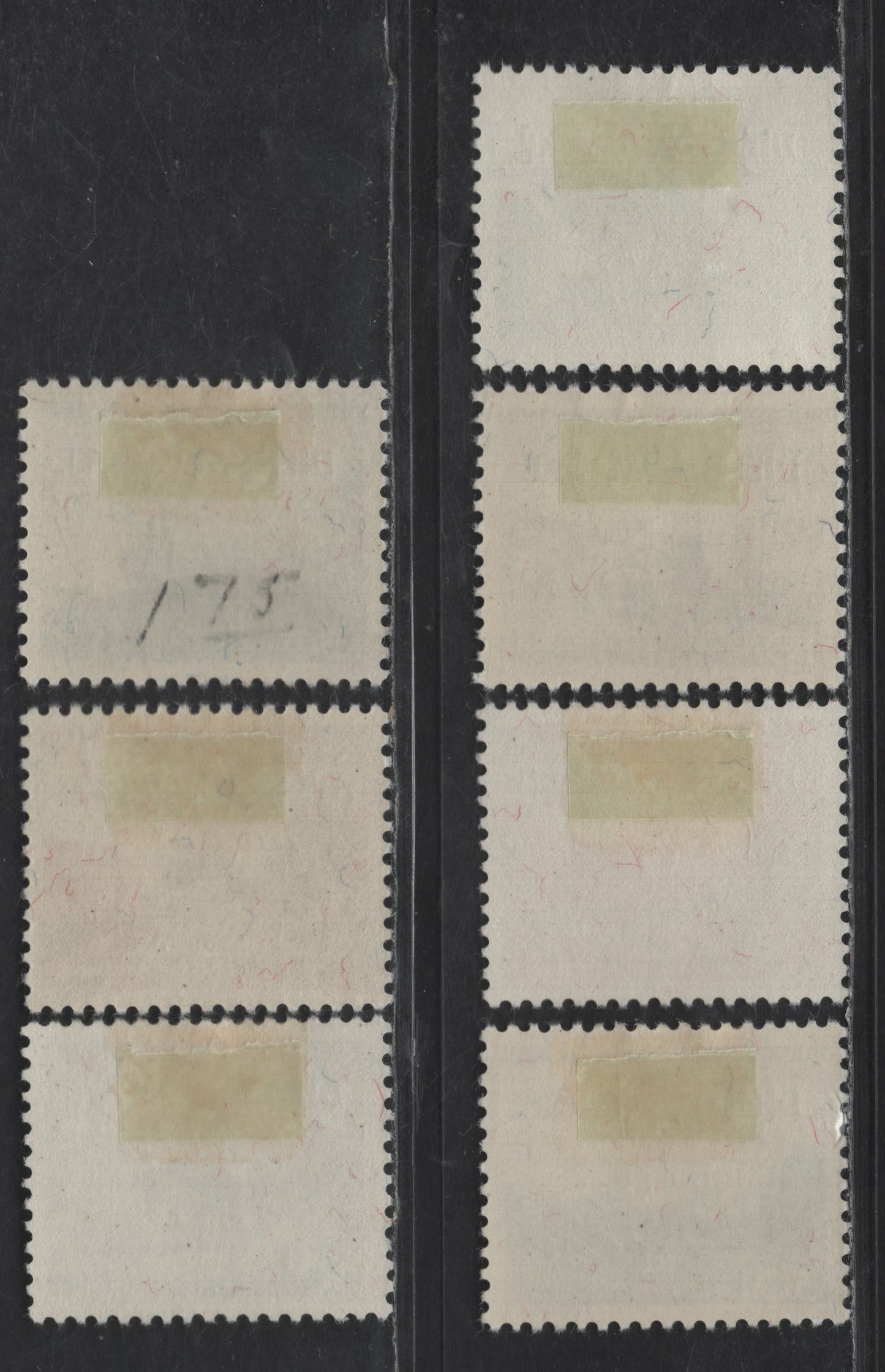 Lot 205 Liechtenstein SC#O30-O36 5rp - 150rp Slate Green & Buff - Royal Blue Landscapes, 1947 Official Issue, 7 VFOG Singles