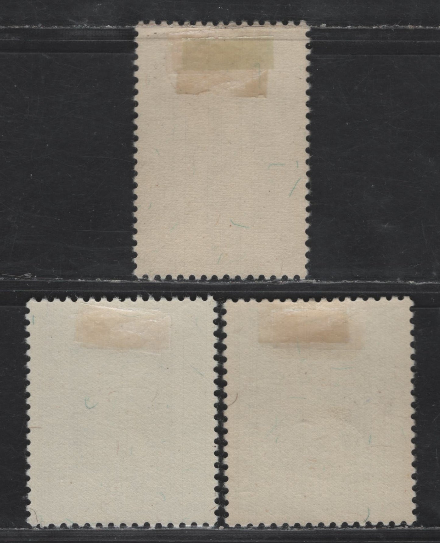 Lot 213 Liechtenstein SC#262-263 30rp - 40rp Brown Olive - Violet Blue Savolordo - Madonna, 1952 Pictorial Issue, 3 VFOG Singles, Perf 11.5, Unwatermarked