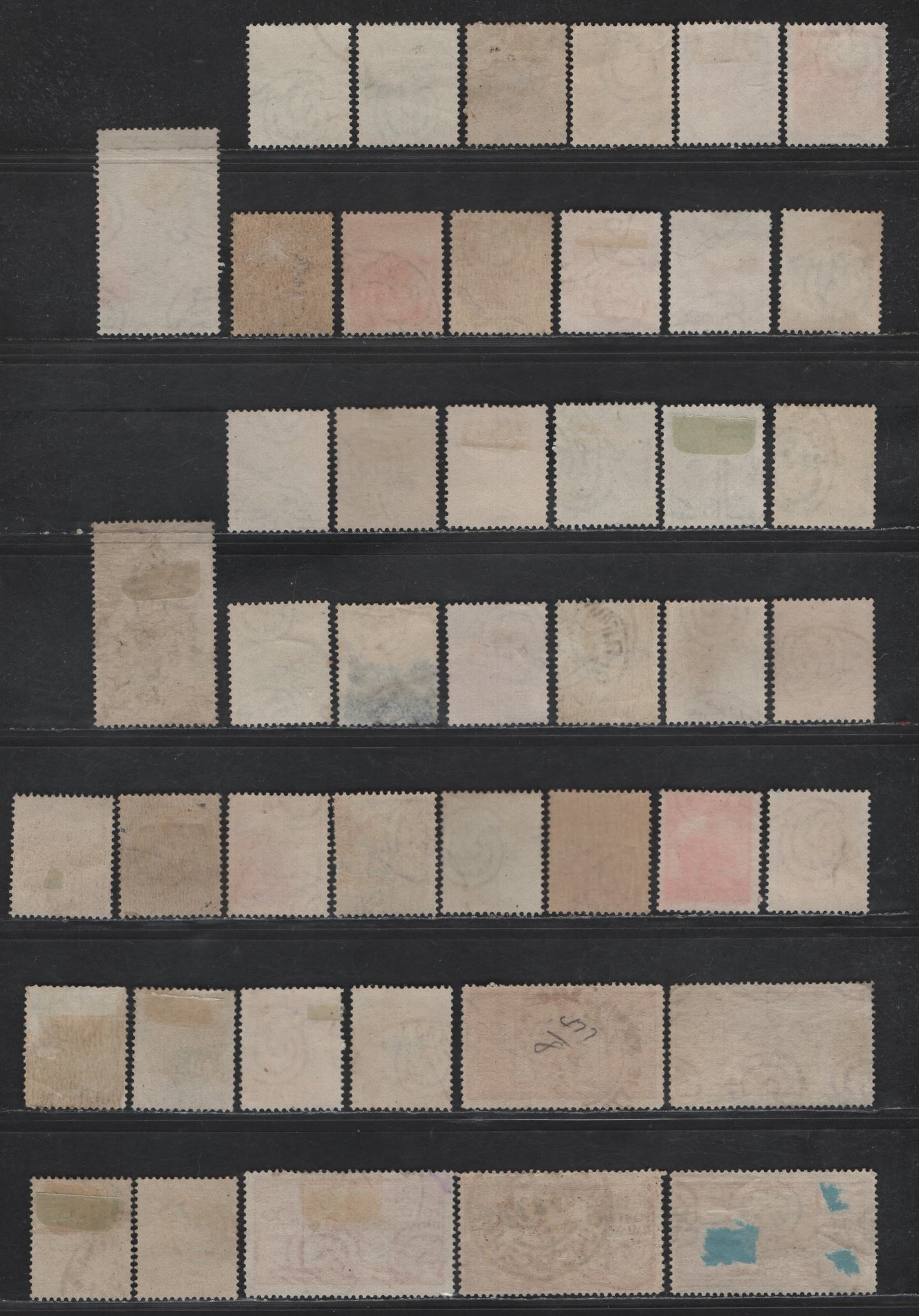 Lot 246 Italy SC#463-465, 467-477a, 486-488 10c - 100l Rose Brown - Carmine Planting Flower - Family & Law, 1945-1948 Reconstruction Definitive Issue, 45 Fine/Very Fine Used Singles, Multiple Shade Varieties