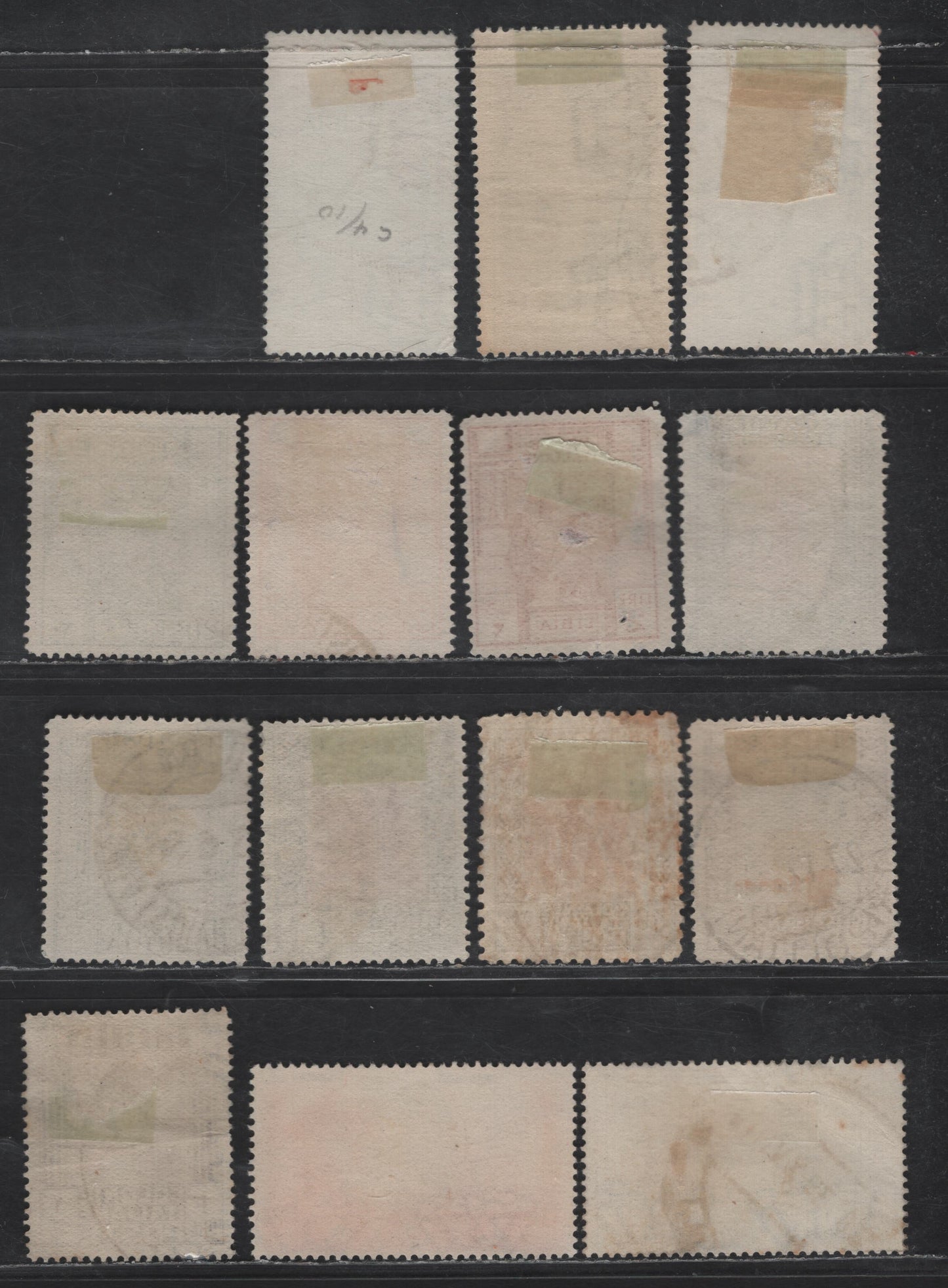 Lot 278 Libya SC#51b, 53-55, 58, 54a, 39, 42-43, 77, 95, C25-C26, C38 20c - 1l Green - Rose Violet Libyon Sibyl - Airmail, 1924-1931 Libyon Sibyl - Airmail Issues, 14 Fine/Very Fine Used Singles