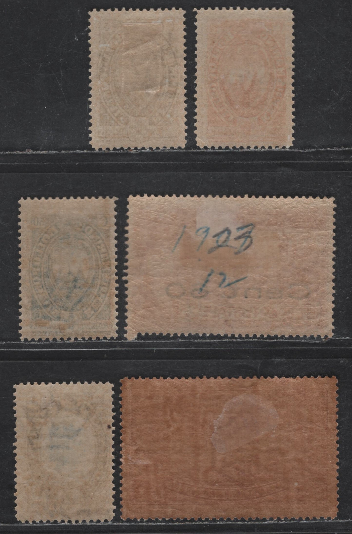 Lot 313 San Marino SC#B18-B19, B23-B24, E3, EB1 5c-5c - 60c + 5c Olive Green - Brown Red Pictorials, 1923 Semi Postal - Semi Postal Special Delivery Issues, 6 F/VFOG Singles