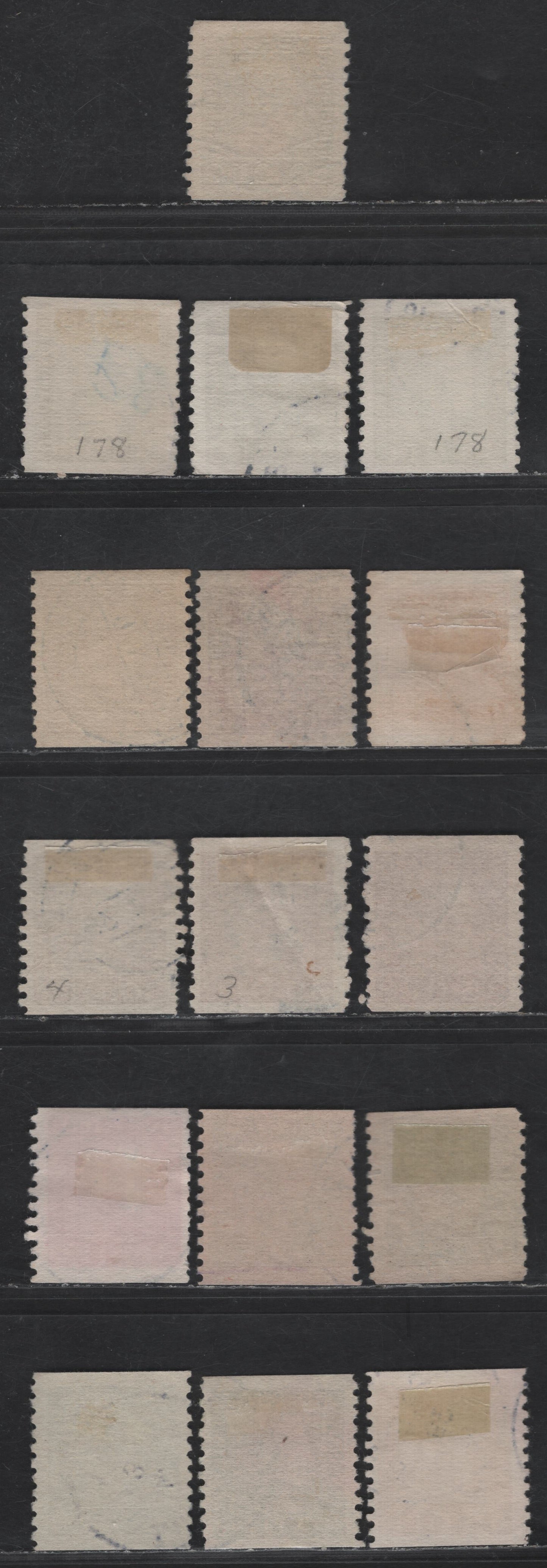 Lot 347 Sweden SC#178-184 (Facit # 185a,c, 186a-c, 187a-c, 188a-b, 189b, 191b) 30o - 45o Greenish Blue - Brown King Gustav V, 1921-1936 King Gustav V Issue, 16 Fine/Very Fine Used Singles, Specialized Group Of Shades On Facit Listed Papers