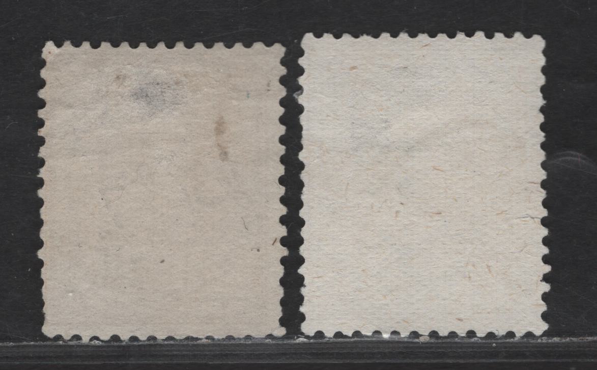 Lot 289 Netherlands Antilles SC#8 1/2c Yellow King William III, 1886-1889 King William III Issue, 2 Good Used Singles, Perfs 12.5x13 & 12.5x12