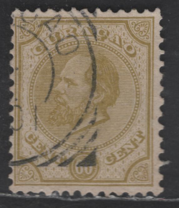 Lot 290 Netherlands Antilles SC#11 60c Olive Bistre King William III, 1886-1889 King William III Issue, A Fine Used Single, Perf 12.5x12