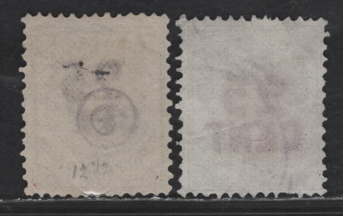Lot 296 Netherlands Antilles SC#18 25c on 30c Pearl Gray King William III, 1891 Surcharged King William III Issue, 2 Very Good/Fine Used Singles, Two Slightly Different Shades, Diagonal Crease On One
