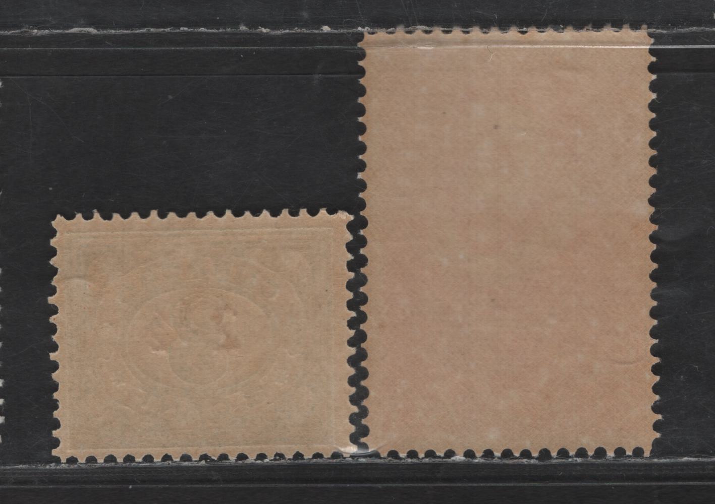 Lot 325 Netherlands Antilles SC#107, 109 2.5c on 3c - 6c Green - Deep Orange Surcharges - Prince William I, 1931-1933 Surcharges - 400th Anniv of the birth of Prince William I Issues, 2 FNH Singles