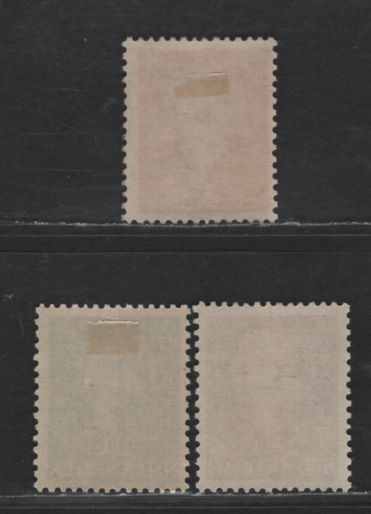 Netherlands Antilles SC#216, 220, 223 10c - 27.5c Red - Henna Brown Queen Juliana, 1950-1979 Queen Juliana Issue, 3 F/VFOG Singles