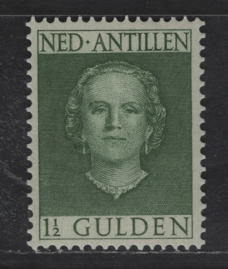 Lot 351 Netherlands Antilles SC#226 1.5g Slate Green Queen Juliana, 1950-1979 Queen Juliana Issue, A VFOG Single