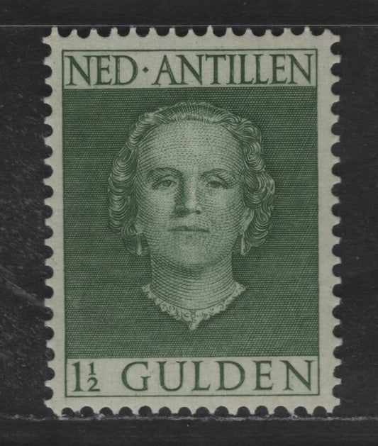 Lot 351 Netherlands Antilles SC#226 1.5g Slate Green Queen Juliana, 1950-1979 Queen Juliana Issue, A VFOG Single