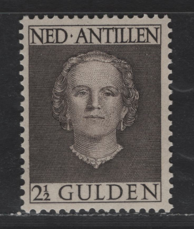 Lot 352 Netherlands Antilles SC#227 2.5g Black Brown Queen Juliana, 1950-1979 Queen Juliana Issue, A VFNH Single