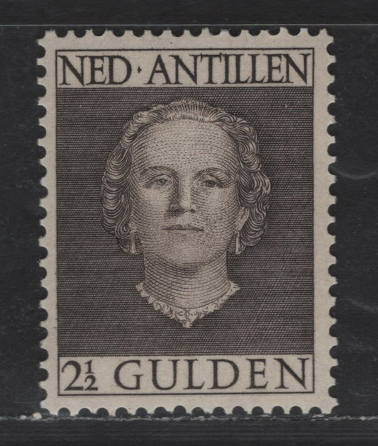 Lot 352 Netherlands Antilles SC#227 2.5g Black Brown Queen Juliana, 1950-1979 Queen Juliana Issue, A VFNH Single