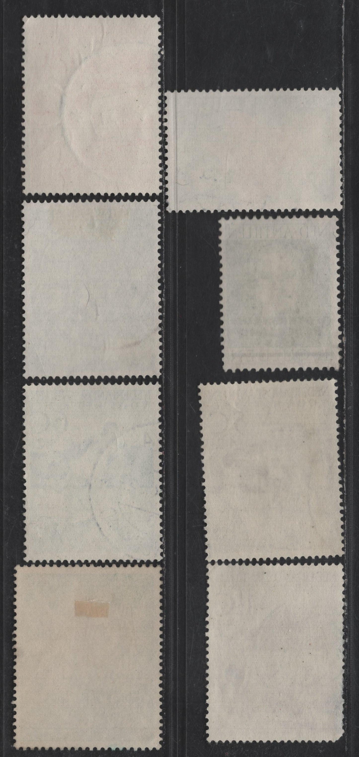 Netherlands Antilles SC#B10-B14, B20, B23, B37 1.5c +1c - 15c+2.5c Purple - Multicolored Child Welfare, 1951-1958 Semi Postal Issues, 8 Very Fine Used Singles