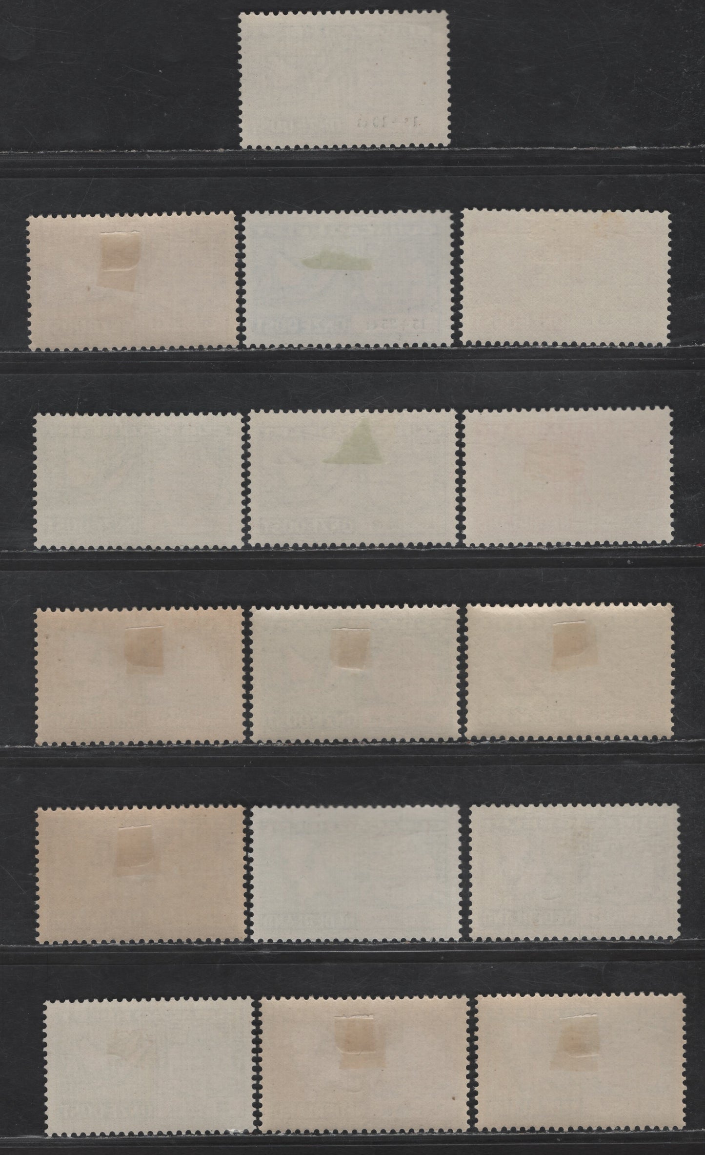 Lot 372 Netherlands Antilles SC#CB21-CB36 10c+10c - 50c+100c Brown Rose & Violet - Brown Rose & Violet Map & Seal, 1946 Airmail Semi Postal Issue, 16 F/VFOG Singles