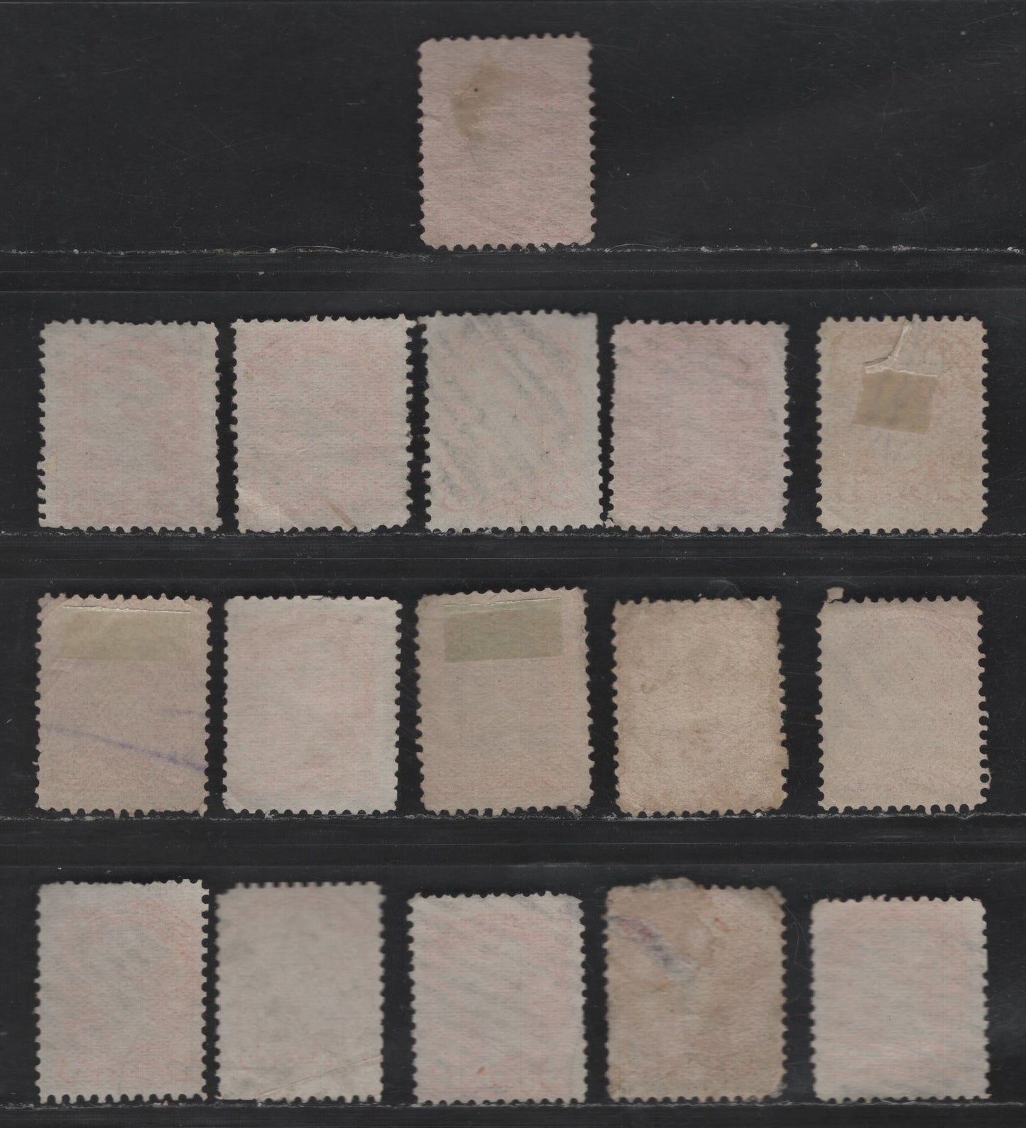 Lot 384 Canada SC#37 3c Red Orange, Bright Red Orange & Orange Queen Victoria, 1870-1893 Small Queen Issue, 60 Ungraded Singles, Mid to Late Montreal Printings, Various Papers, Perf 12, No Pos. Dots