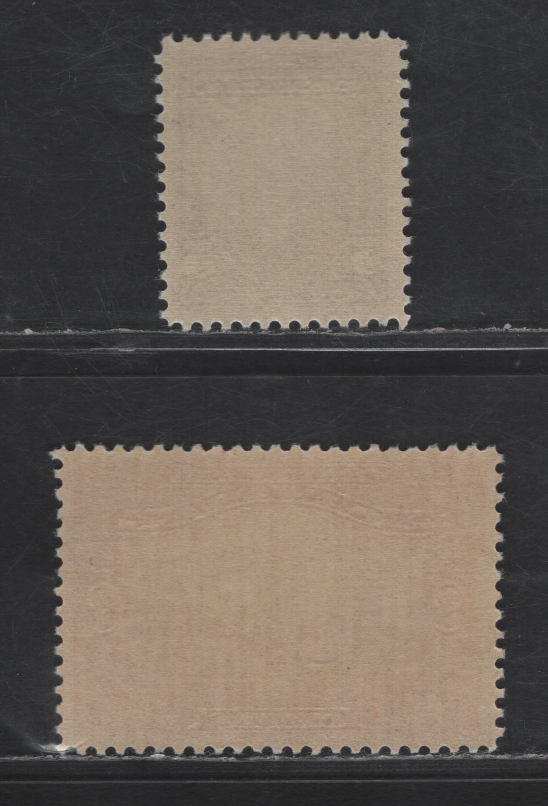 Lot 104 Canada SC#143-144 3c - 5c Carmine - Violet Parliament Buildings - Sir Wilfrid Laurier, 1927 60th Anniv of Confederation Issue, 2 VFNH Singles, Smooth Gum