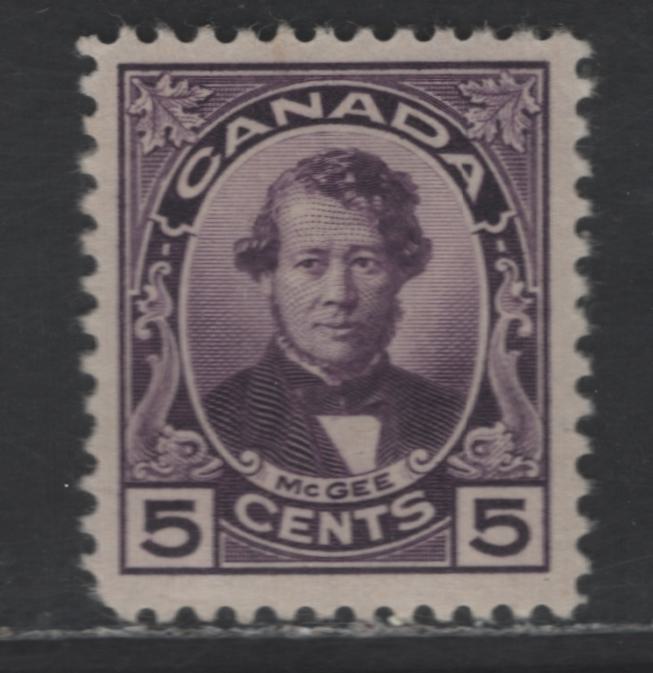 Lot 107 Canada SC#146 5c Violet Thomas D'Arcy McGee, 1927 Historical Issue, A VFOG Single, Streaky Gum