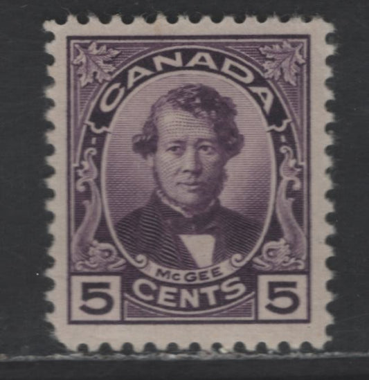 Lot 107 Canada SC#146 5c Violet Thomas D'Arcy McGee, 1927 Historical Issue, A VFOG Single, Streaky Gum