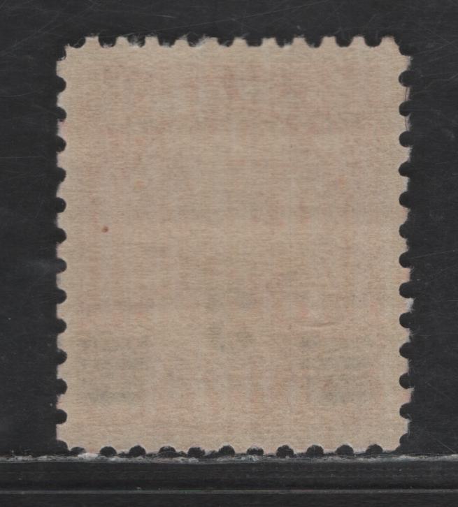 Lot 130 Canada SC#191 3c on 2c Deep Red King George V, 1932 Arch/Leaf Provisional Issue, A VFNH Single, Creamy Semi Glossy Gum