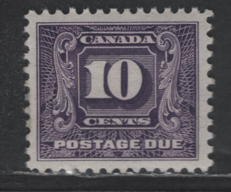 Lot 136 Canada SC#J10 10c Dark Violet Numeral, 1930-1932 Second Postage Due, A VFOG Single, Very Light Cream, Almost White