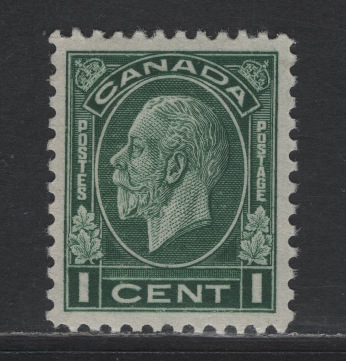Lot 137 Canada SC#195 1c Deep Bright Green George V, 1932 Medallion Issue, A VFNH Single, Striated Cream Semi Glossy Gum With 4 Gum Breaker Ridges