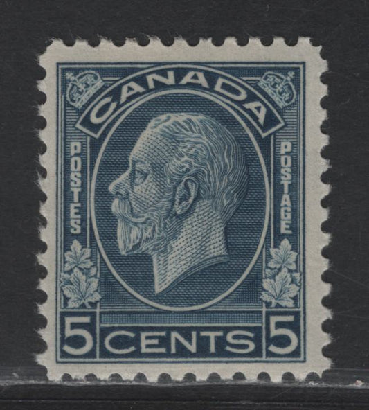 Lot 140 Canada SC#199 5c Dull Blue King George V, 1932 Medallion Issue, A FNH Single, Yellowish Creamy Gum With Satin Sheen