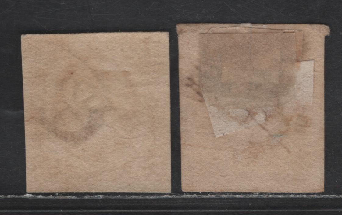 Lot 165 Netherlands SC#2, 2b 10c Lake & Brownish Red King William III, 1852 King William III Issue, 2 Fine Used Singles