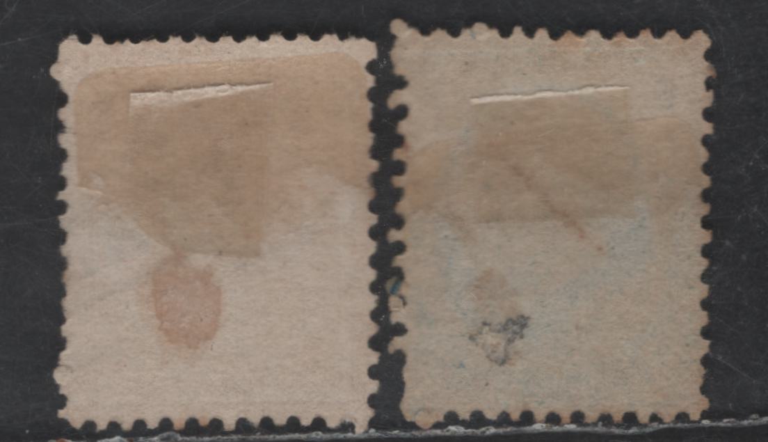 Lot 167 Netherlands SC#4, 5 5c - 10c Dark Blue & Rose Red King William III, 1864 King William III Issue, 2 Very Good Used Singles