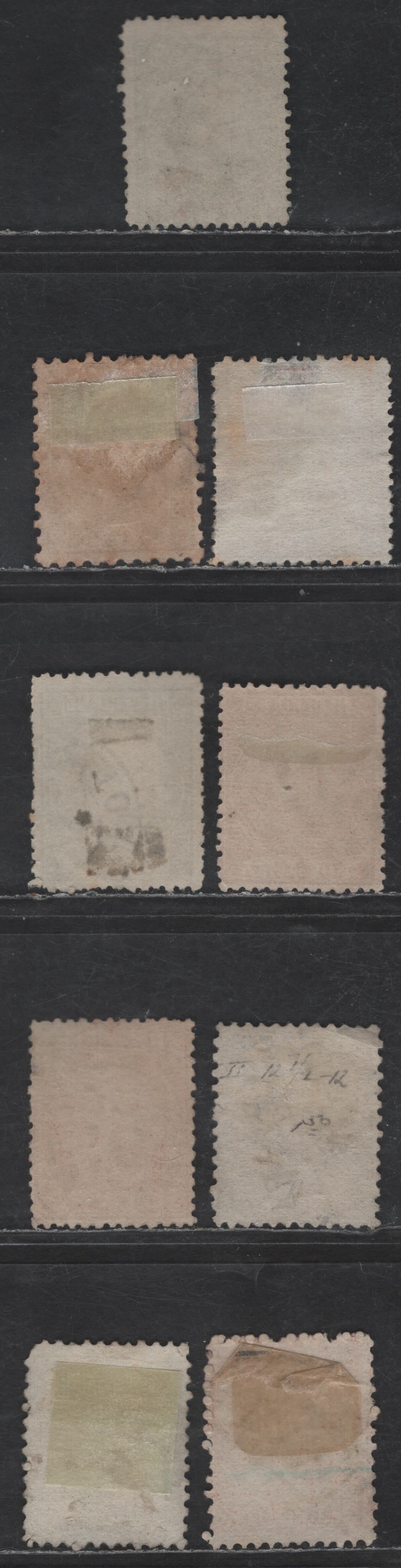 Lot 176 Netherlands SC#8c, 9d, 7e, 10b, 8b, 7a, 8a, 10 10c - 20c Dark Green King William III, 1867-1869 King William III Issue, 9 Very Good/Fine Used Singles, Various Perfs & Numeral Types