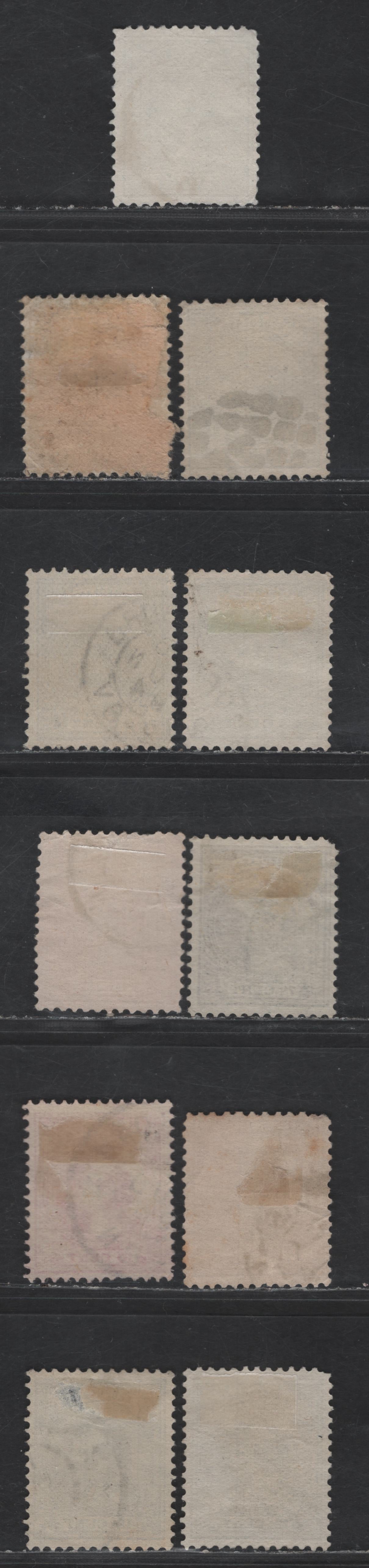 Lot 194 Netherlands SC#40, 40a, 41, 41a, 42a, 43, 43a, 44, 44a 3c - 12.5c Orange - Gray Princess Wilhelmina, 1891-1894 Princess Wilhelmina Issue, 11 Fine/Very Fine Used Singles, Includes Unlisted Shades