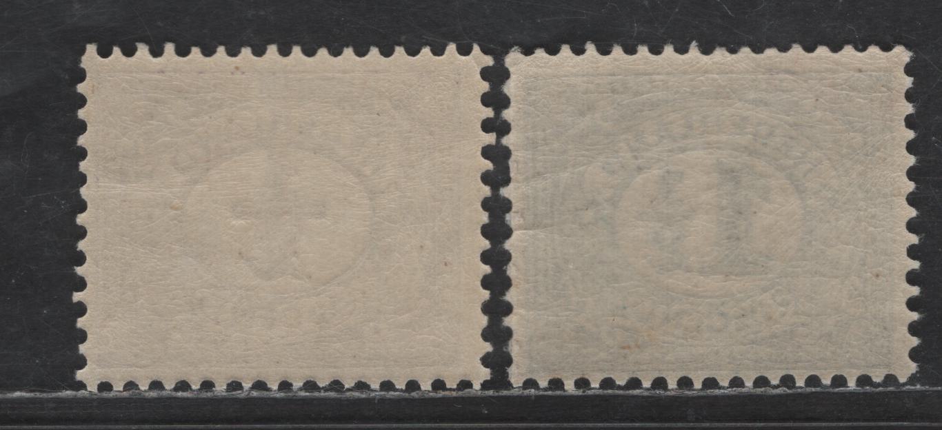 Lot 205 Netherlands SC#55, 58 1/2c - 1.5c Violet - Deep Blue Queen Wilhelmina & Numerals, 1898-1924 Numerals & Queen Wilhelmina Issues, 2 FNH Singles